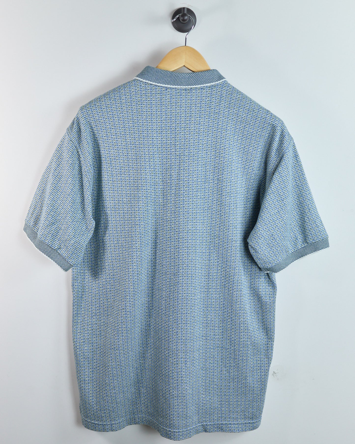 90s Ashworth Blue Pattern Polo (L)