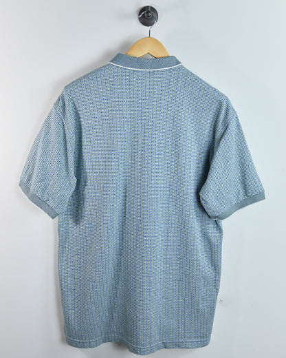 90s Ashworth Blue Pattern Polo (L)