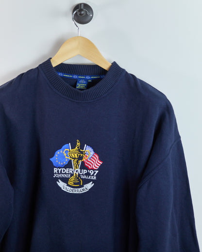 90s Glenmuir Dark Blue Ryder Cup Crew Neck Jumper (XXL)