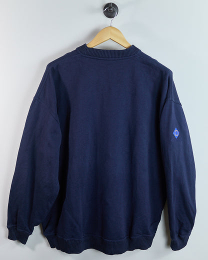 90s Glenmuir Dark Blue Ryder Cup Crew Neck Jumper (XXL)