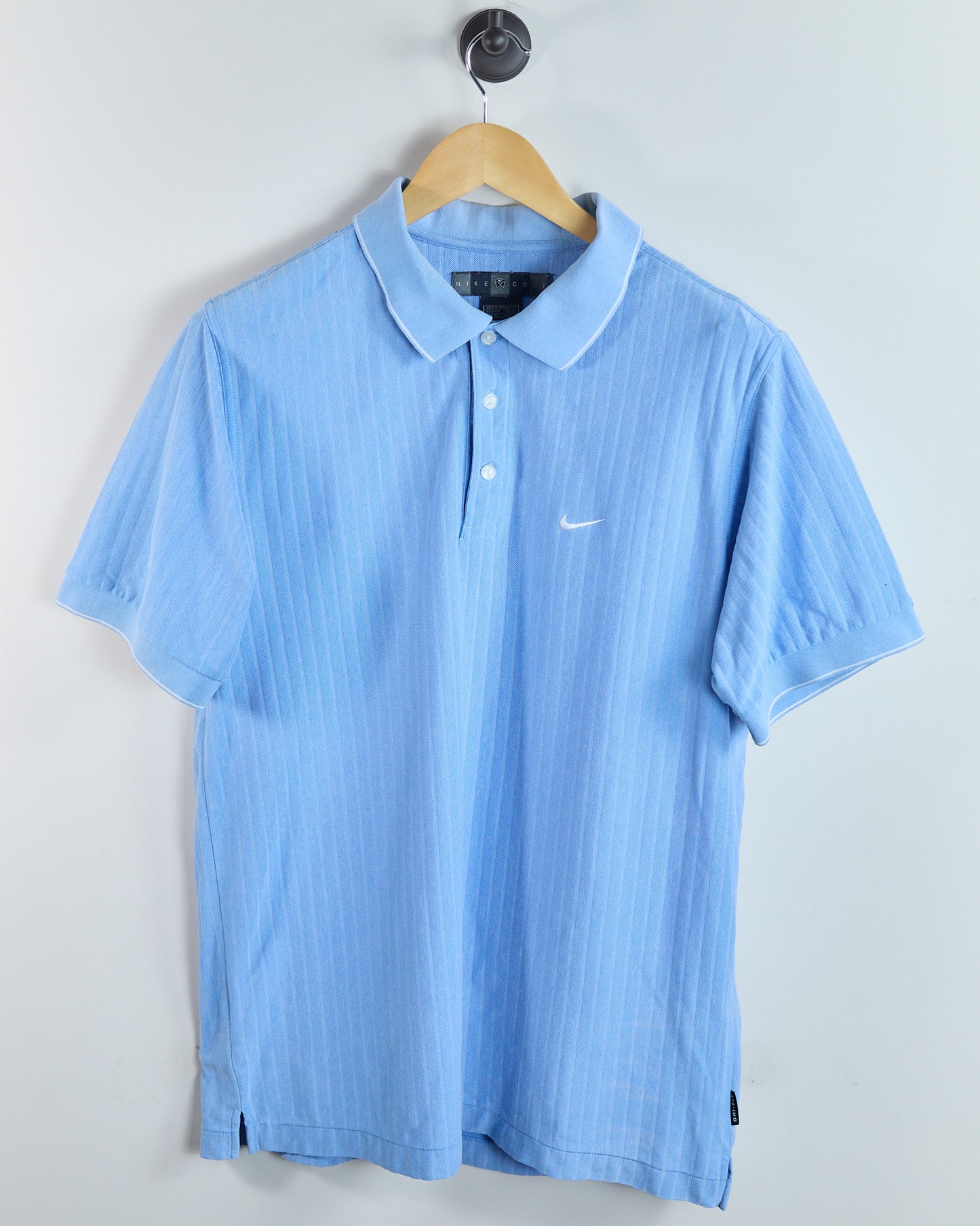 90s Nike Golf Blue/Light Blue Polo (M)