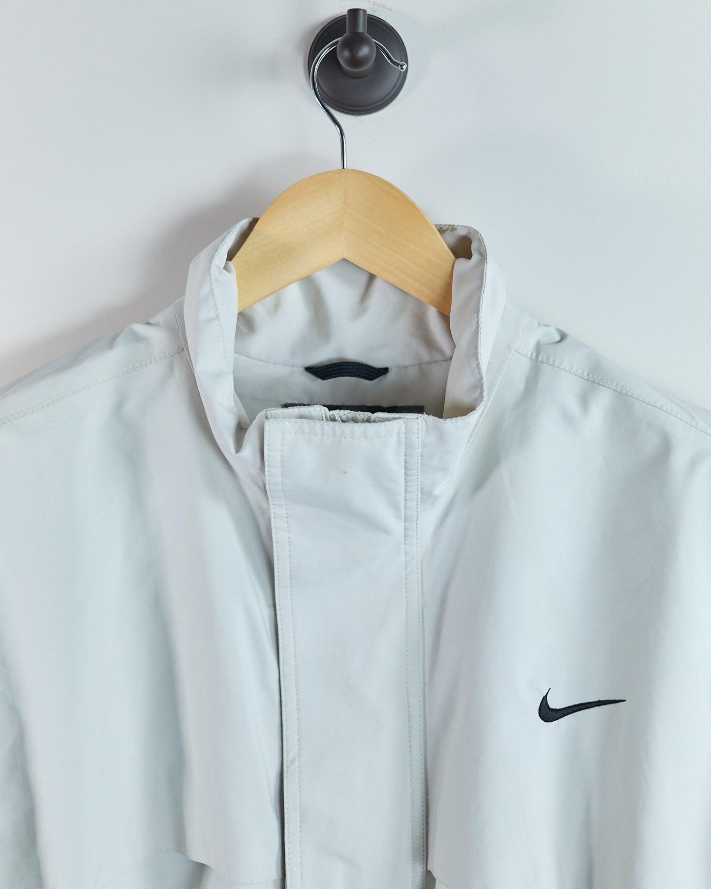 90s Nike Golf White/Cream Full Zip Windbreaker (M)