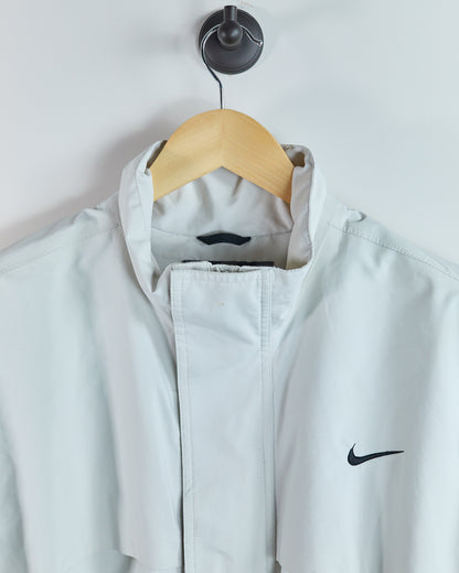 90s Nike Golf White/Cream Full Zip Windbreaker (M)
