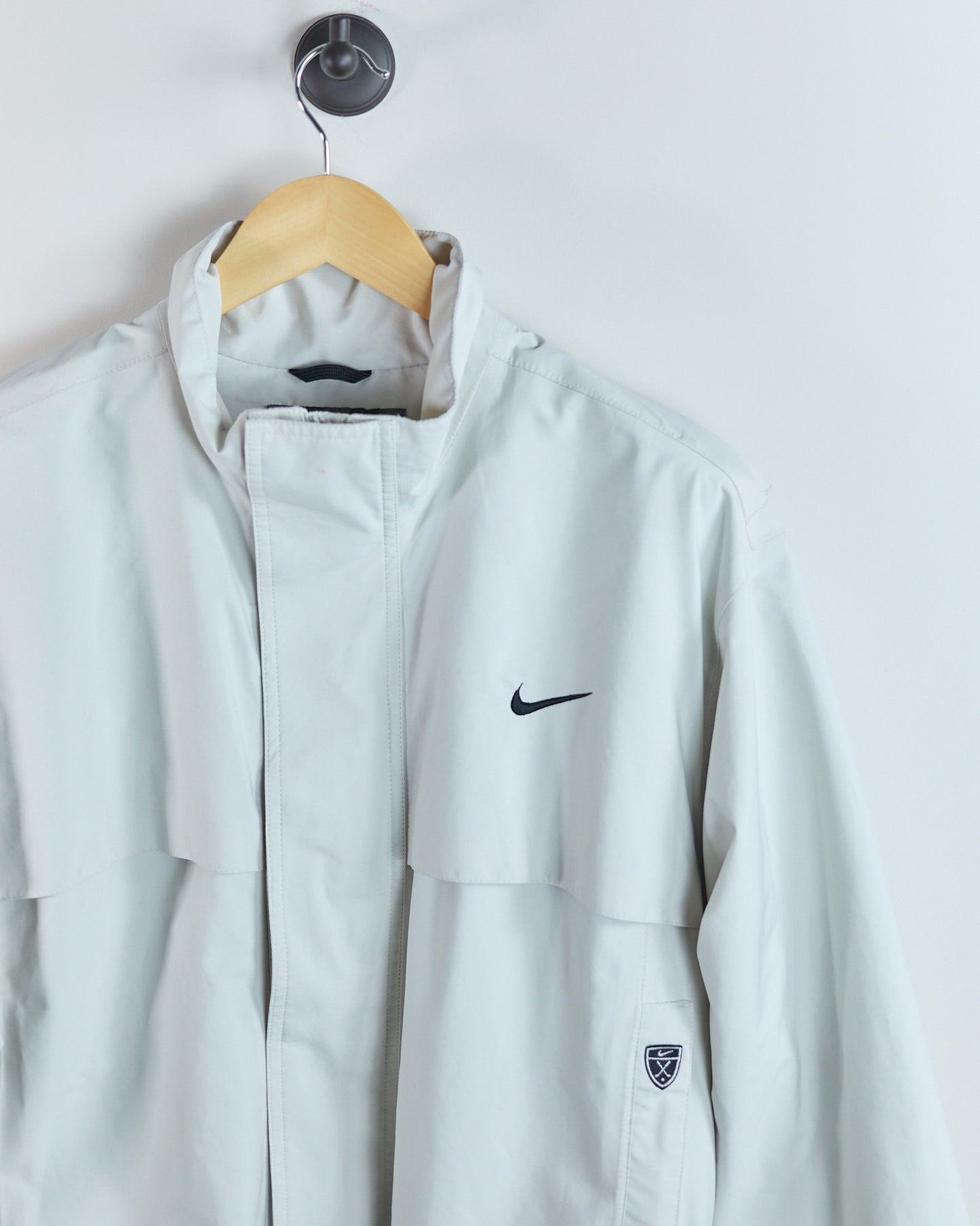 90s Nike Golf White/Cream Full Zip Windbreaker (M)