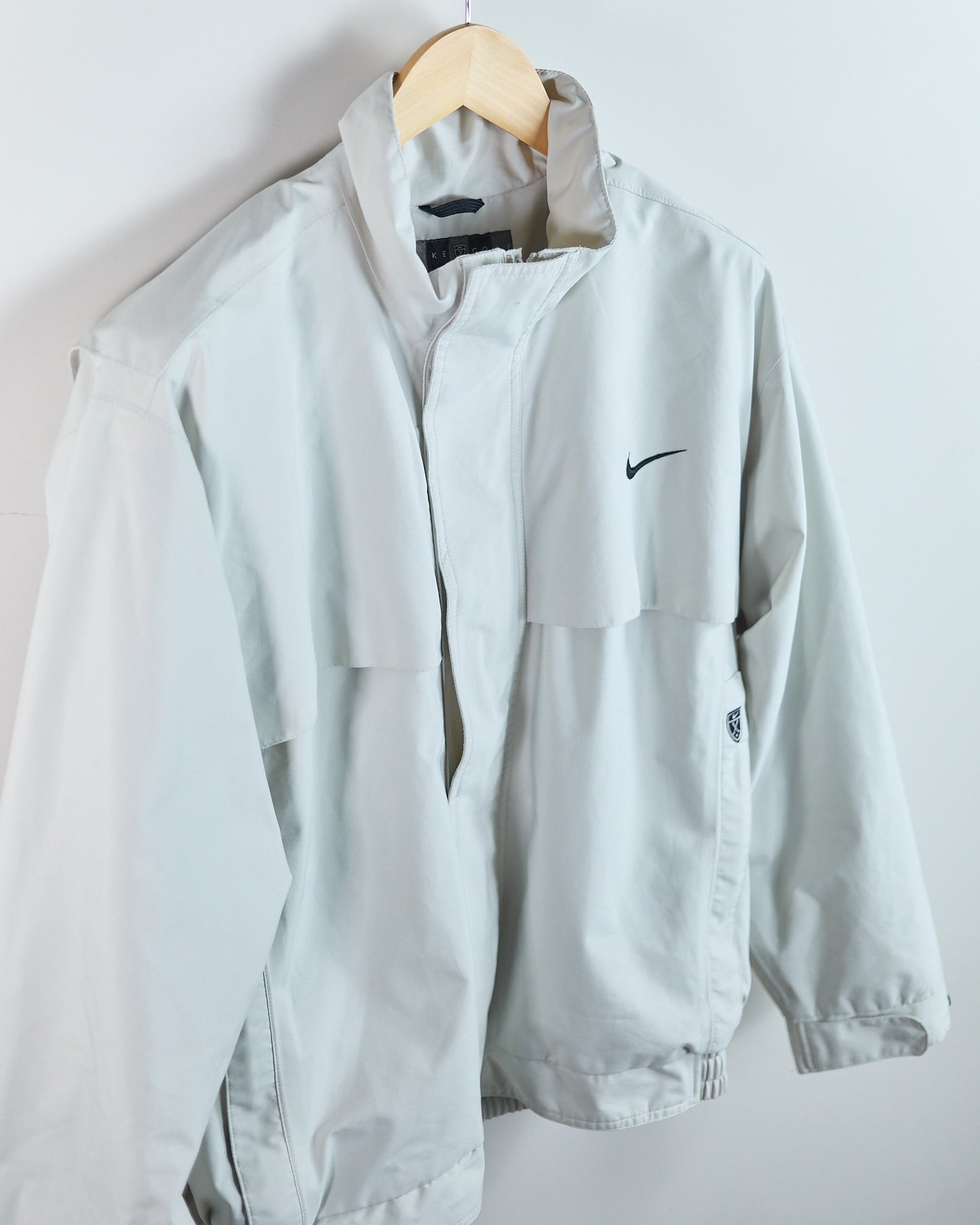 90s Nike Golf White/Cream Full Zip Windbreaker (M)