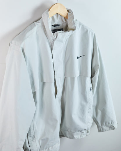 90s Nike Golf White/Cream Full Zip Windbreaker (M)