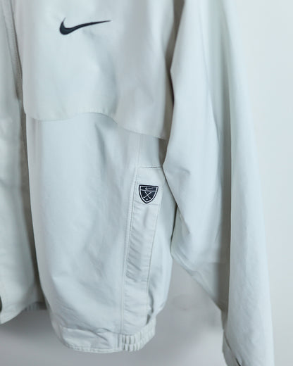 90s Nike Golf White/Cream Full Zip Windbreaker (M)