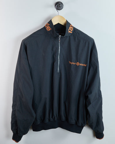 90s TaylorMade Black Quarter Zip Windbreaker (M)