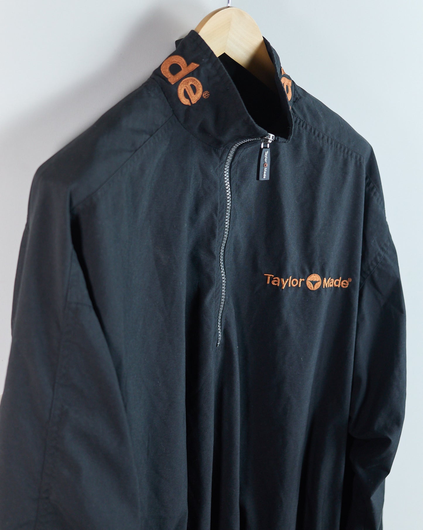90s TaylorMade Black Quarter Zip Windbreaker (M)