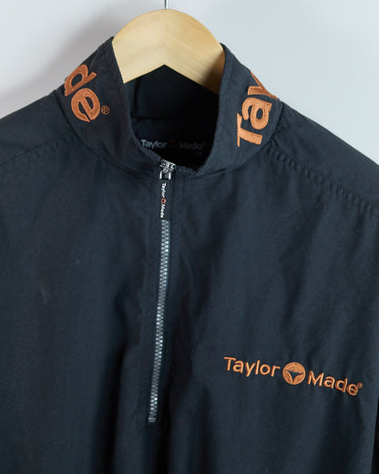 90s TaylorMade Black Quarter Zip Windbreaker (M)