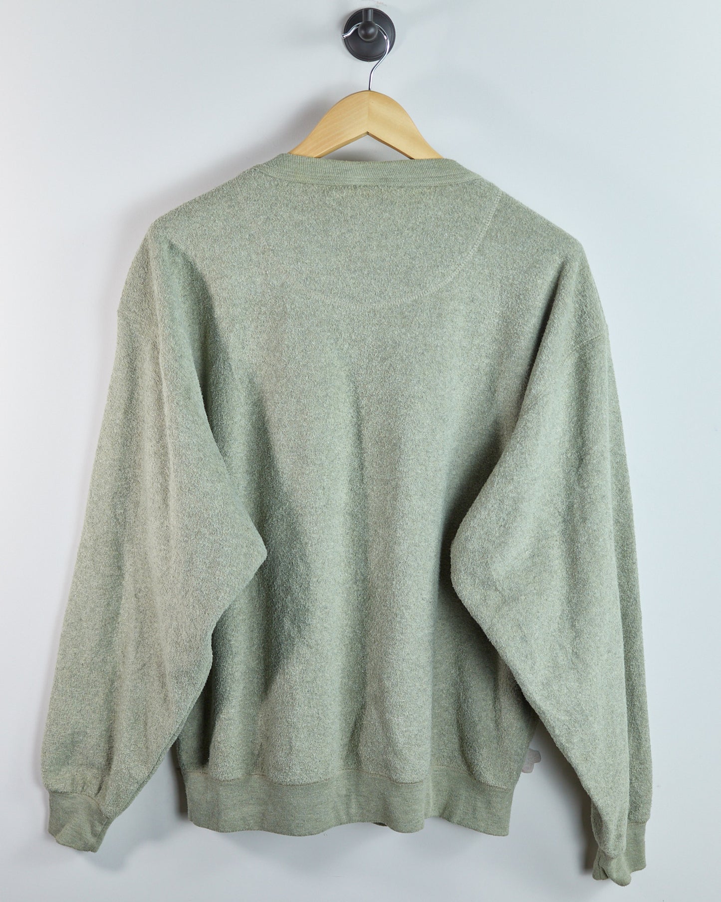 90s Reebok Green V Neck Crew Neck Jumper (L)