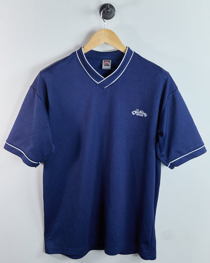 90s Callaway Blue V Neck T-Shirt (L)