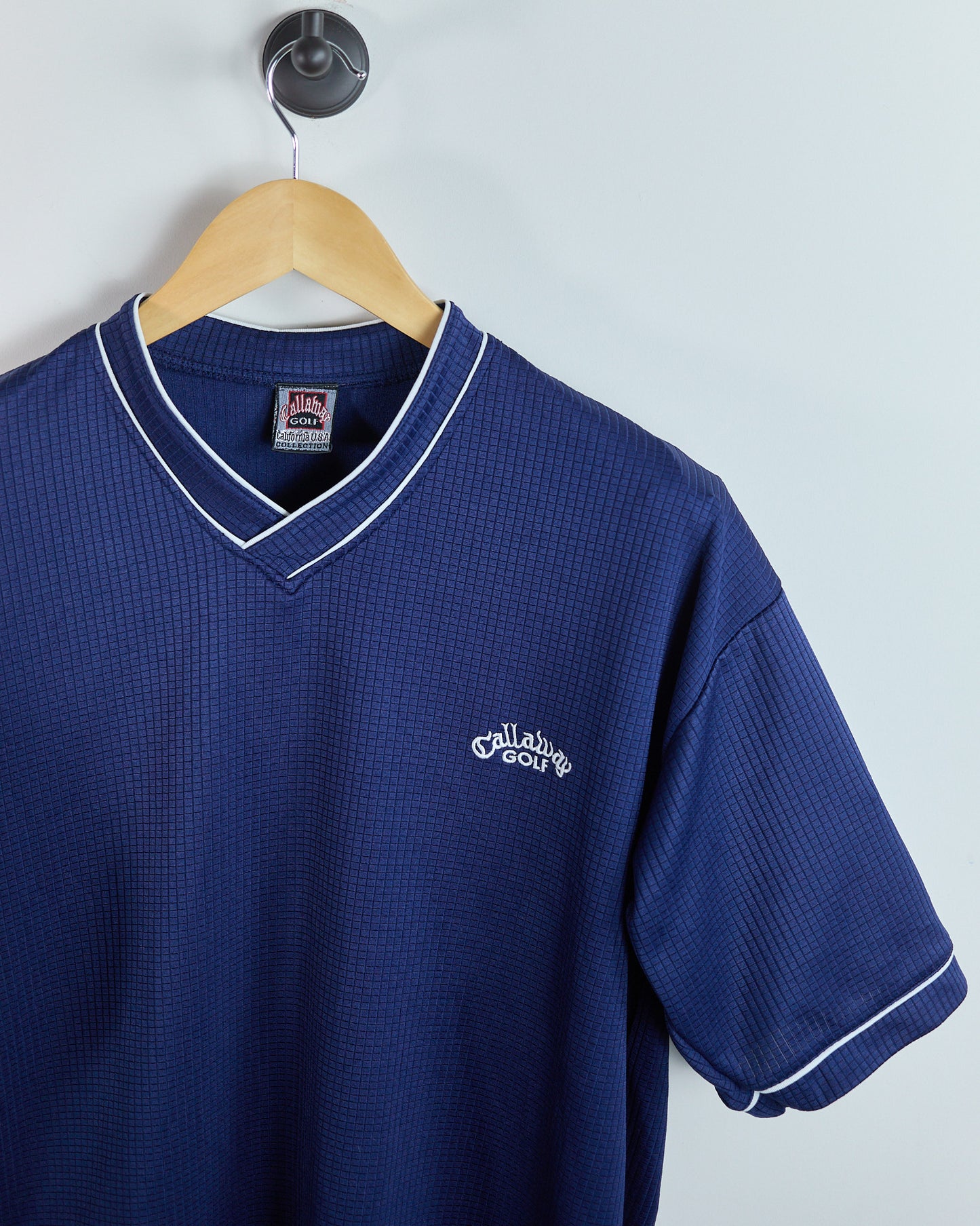 90s Callaway Blue V Neck T-Shirt (L)