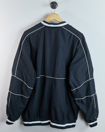 Late 80s to early 90s Nike Golf Black/White V Neck Windbreaker (XL)