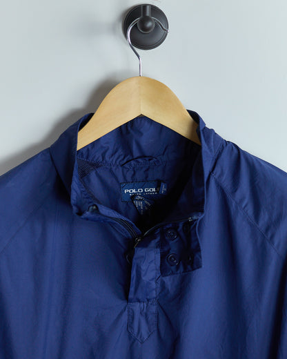 90s Polo Golf Blue Short Sleeve Quarter Zip Jacket (L)