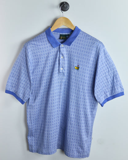 90s Bobby Jones Blue Masters Pattern Polo (L)