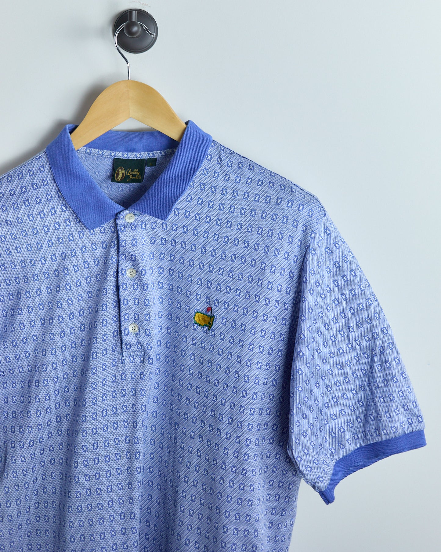 90s Bobby Jones Blue Masters Pattern Polo (L)