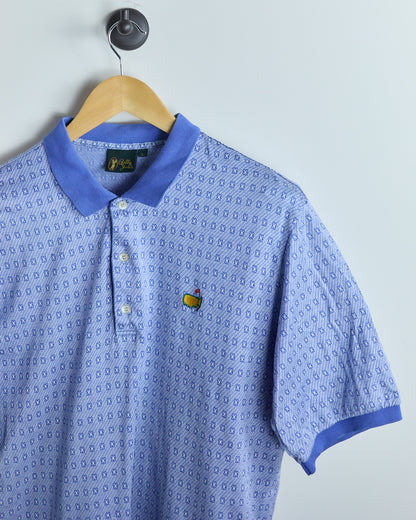 90s Bobby Jones Blue Masters Pattern Polo (L)