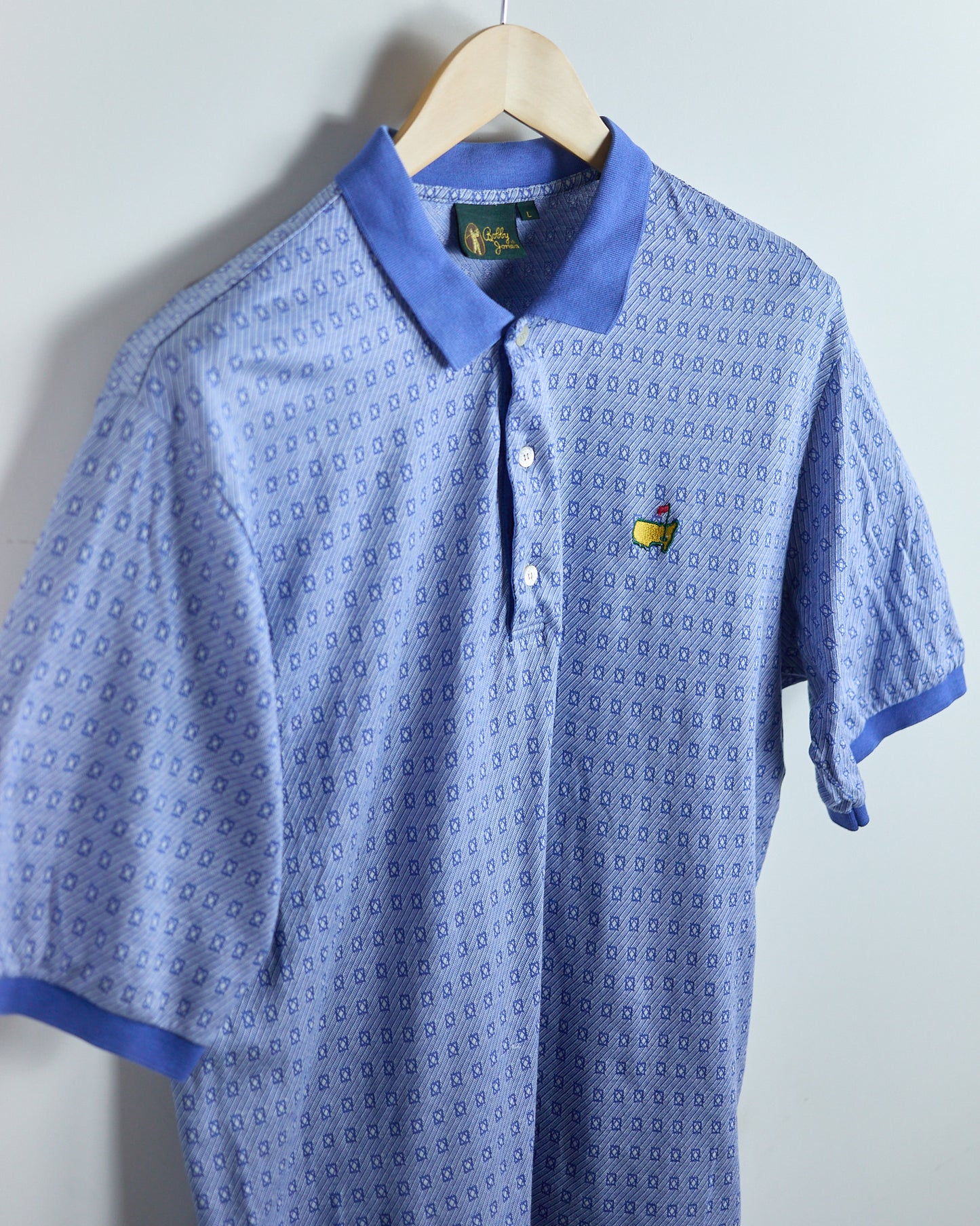 90s Bobby Jones Blue Masters Pattern Polo (L)