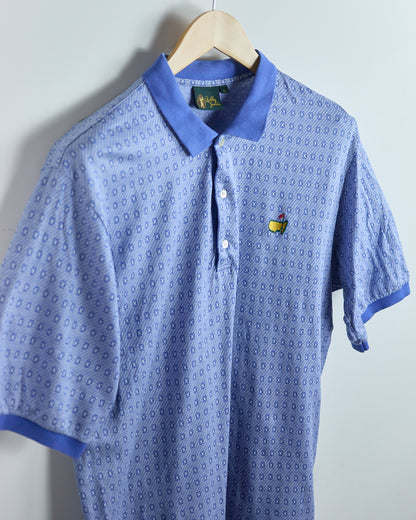 90s Bobby Jones Blue Masters Pattern Polo (L)