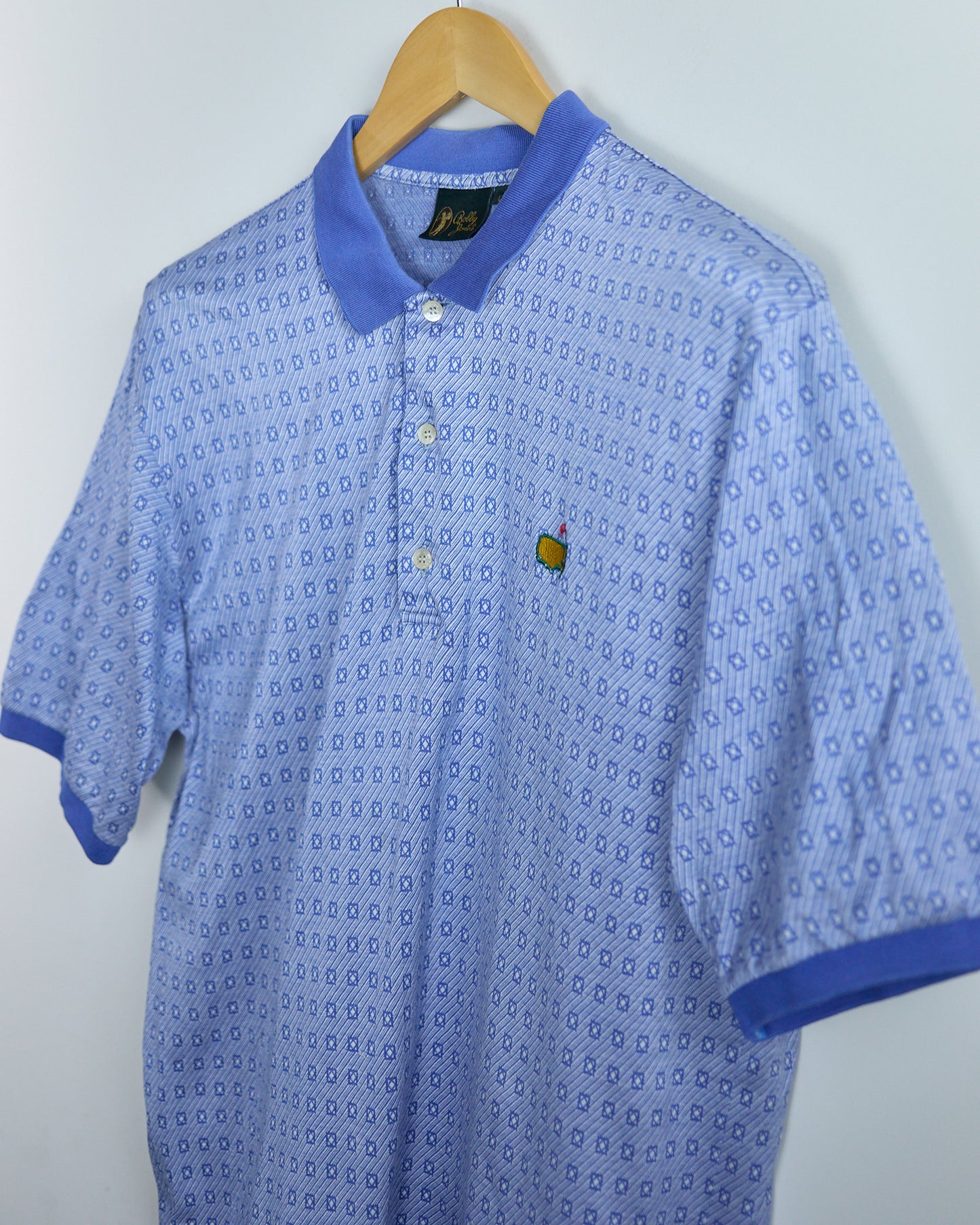 90s Bobby Jones Blue Masters Pattern Polo (L)