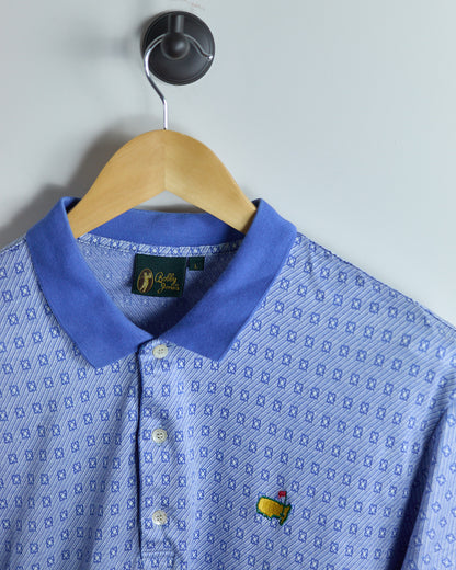 90s Bobby Jones Blue Masters Pattern Polo (L)