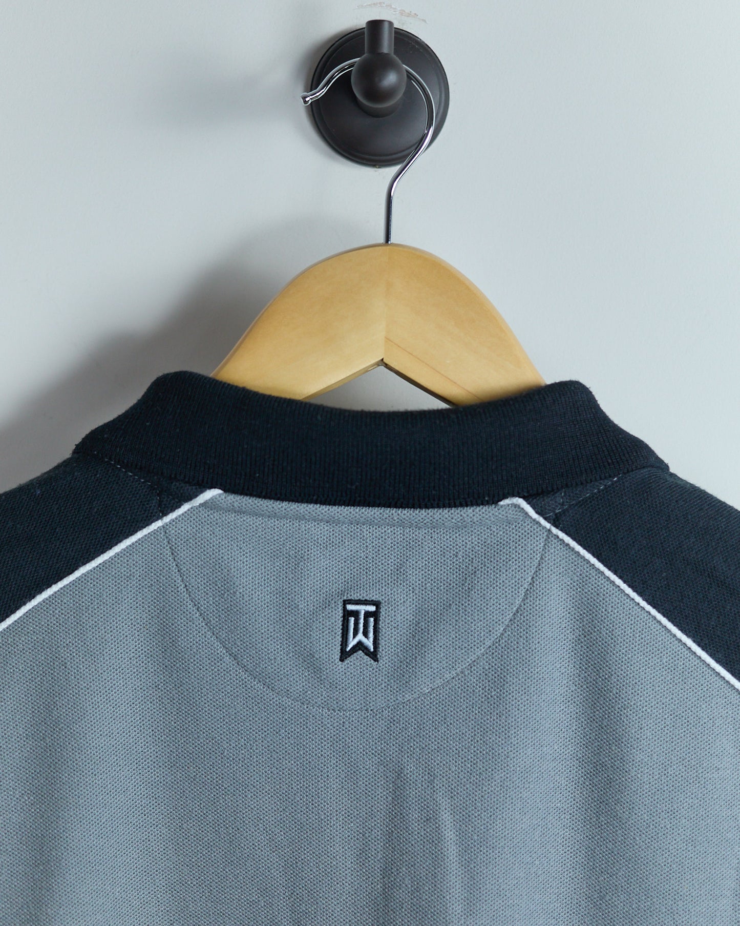 90s Nike Golf Grey/Black Quarter Zip Polo (L)