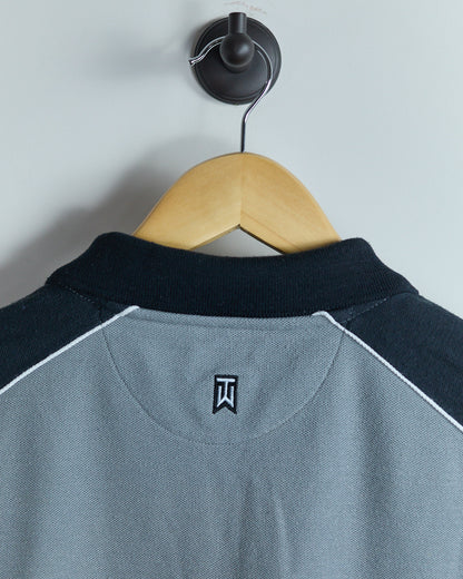 90s Nike Golf Grey/Black Quarter Zip Polo (L)