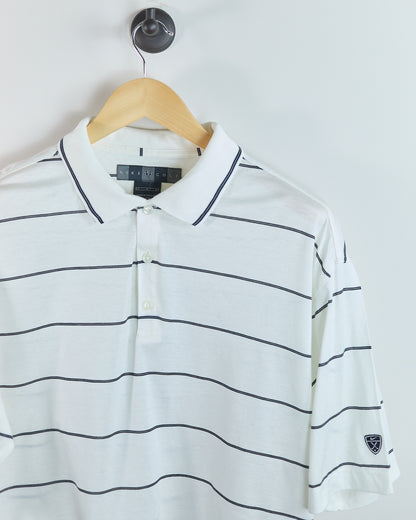 90s Nike Golf White with Black stripes Polo (L)