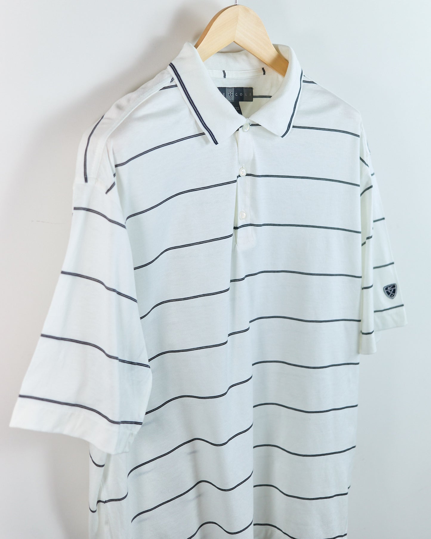 90s Nike Golf White with Black stripes Polo (L)