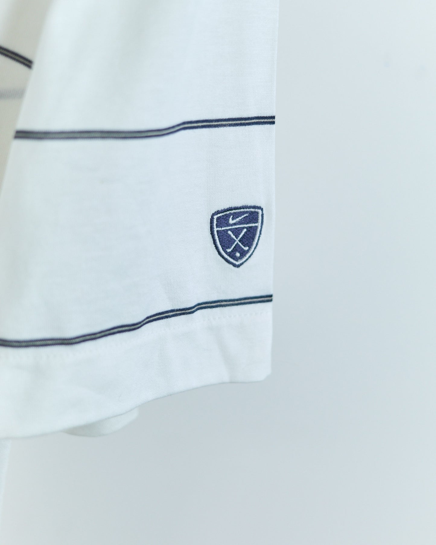 90s Nike Golf White with Black stripes Polo (L)