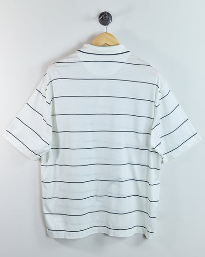 90s Nike Golf White with Black stripes Polo (L)