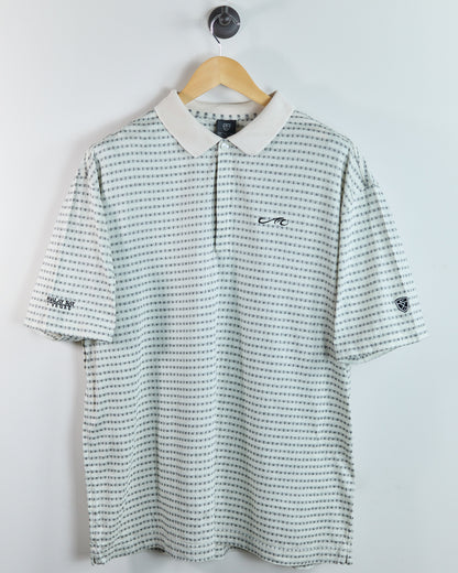 90s Nike Golf Cream Pattern Polo (XL)
