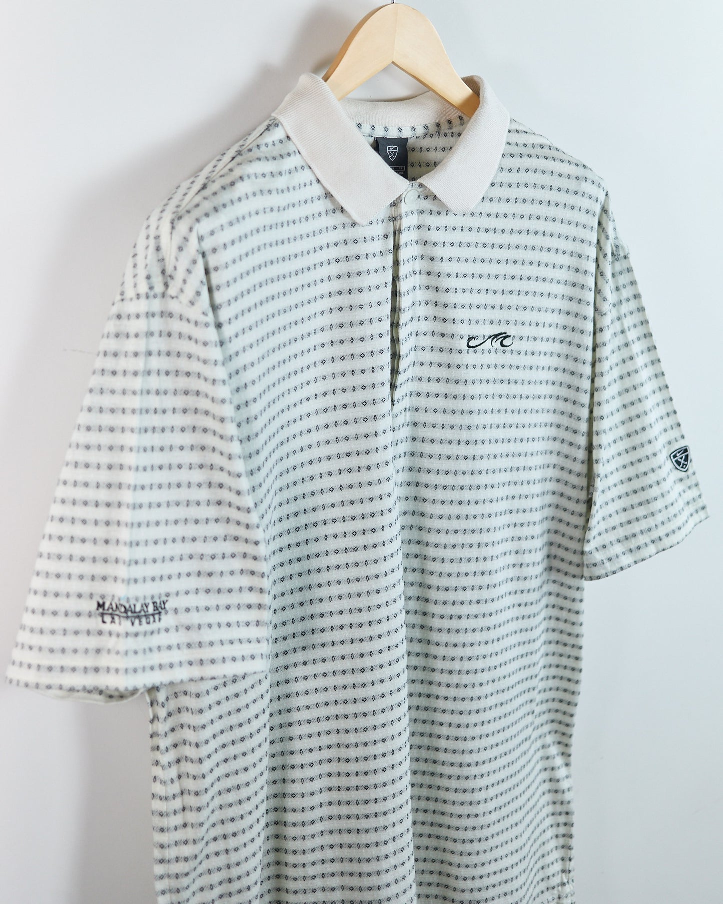 90s Nike Golf Cream Pattern Polo (XL)