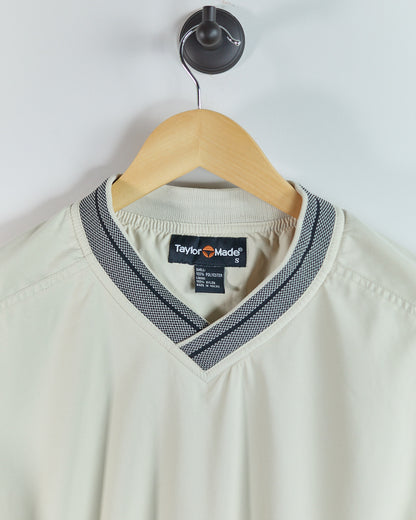 90s TaylorMade Cream V Neck Windbreaker (S)