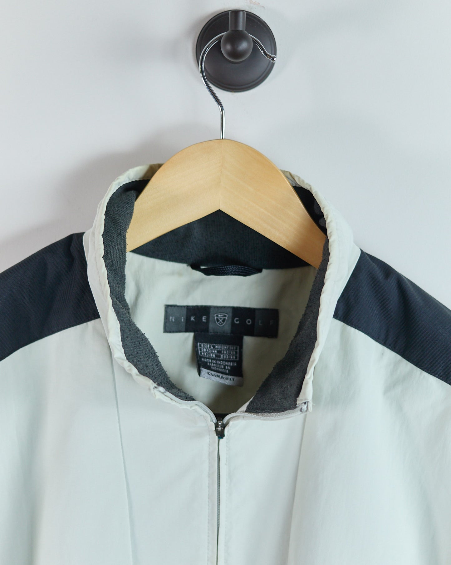 90s Nike Golf White/Black Quarter Zip Windbreaker (L)
