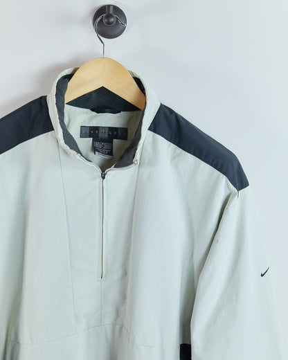 90s Nike Golf White/Black Quarter Zip Windbreaker (L)