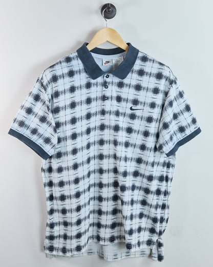 80s Nike Golf White/Black Polo (L)