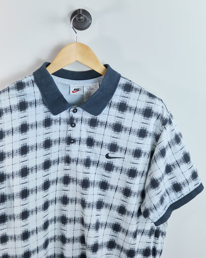 80s Nike Golf White/Black Polo (L)