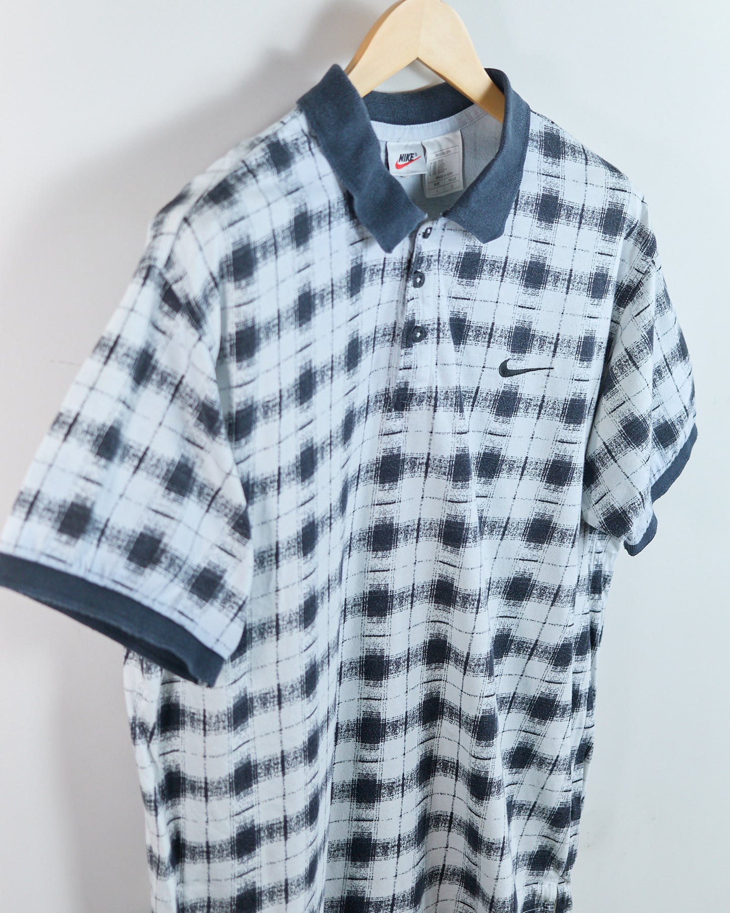 80s Nike Golf White/Black Polo (L)