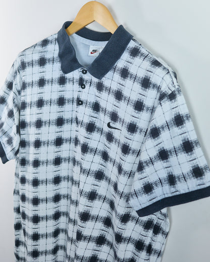 80s Nike Golf White/Black Polo (L)