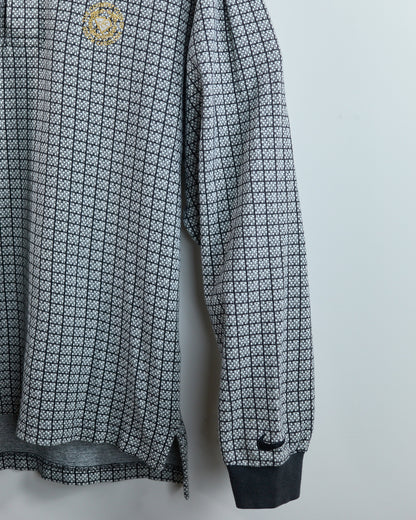 90s Nike Golf Black/White Long Sleeve Polo (M)