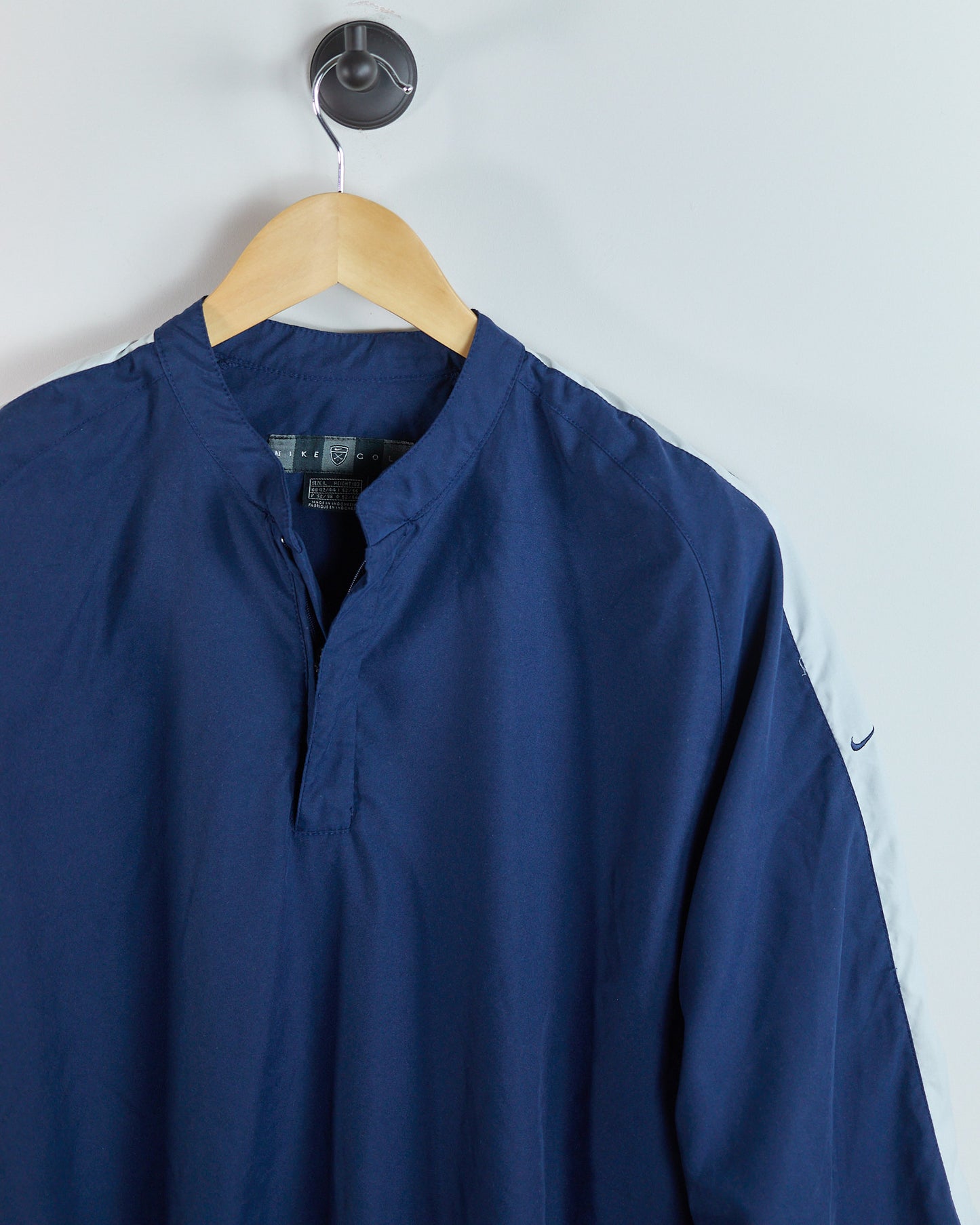 90s Nike Golf Blue/White Quarter Zip Windbreaker (L)