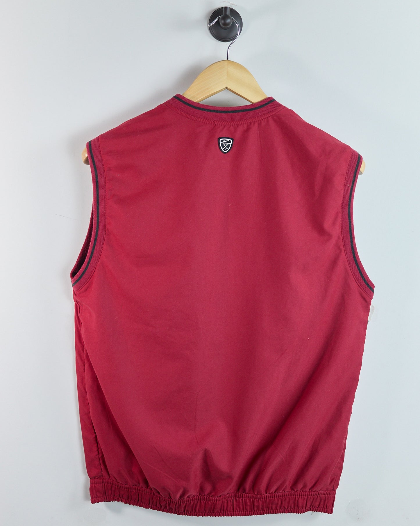 90s Nike Golf Red/Black V Neck Windbreaker Vest (S)