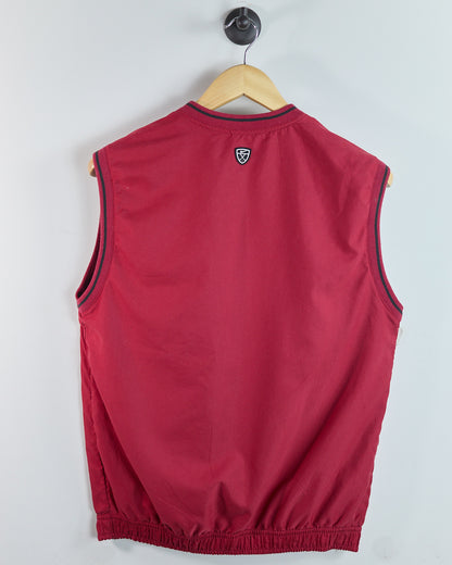 90s Nike Golf Red/Black V Neck Windbreaker Vest (S)
