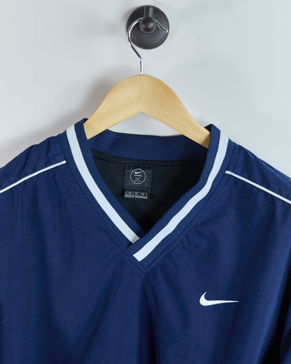 90s Nike Golf Dark Blue/White V Neck Windbreaker (M)