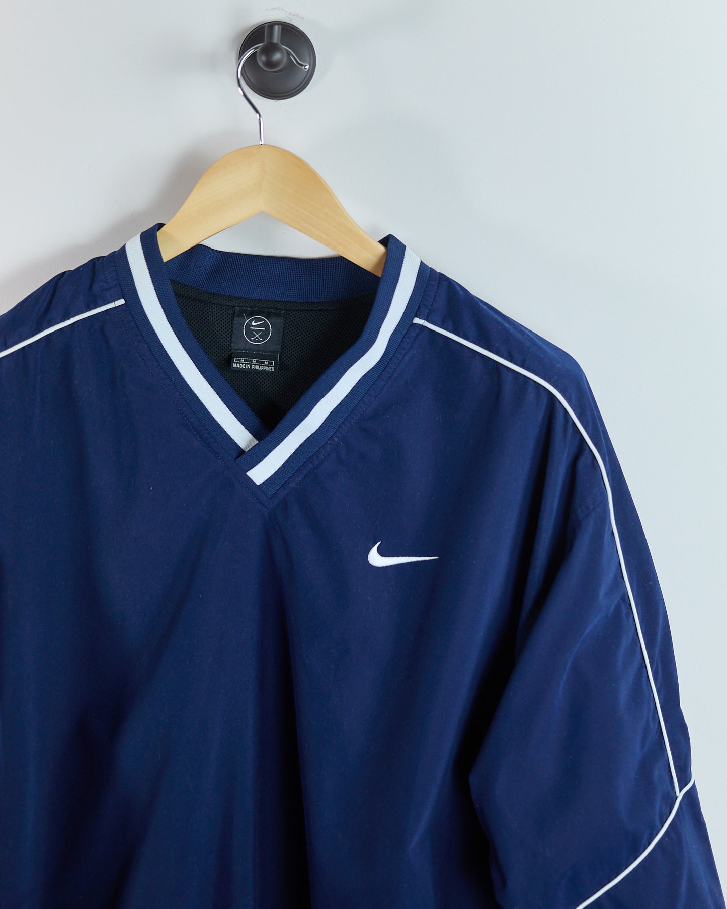90s Nike Golf Dark Blue/White V Neck Windbreaker (M)
