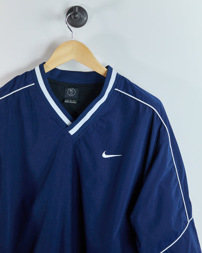 90s Nike Golf Dark Blue/White V Neck Windbreaker (M)