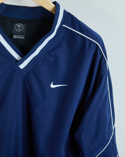 90s Nike Golf Dark Blue/White V Neck Windbreaker (M)