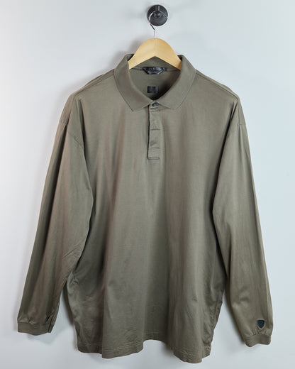 Early 00s Nike Golf Green Long Sleeve Polo (XL)